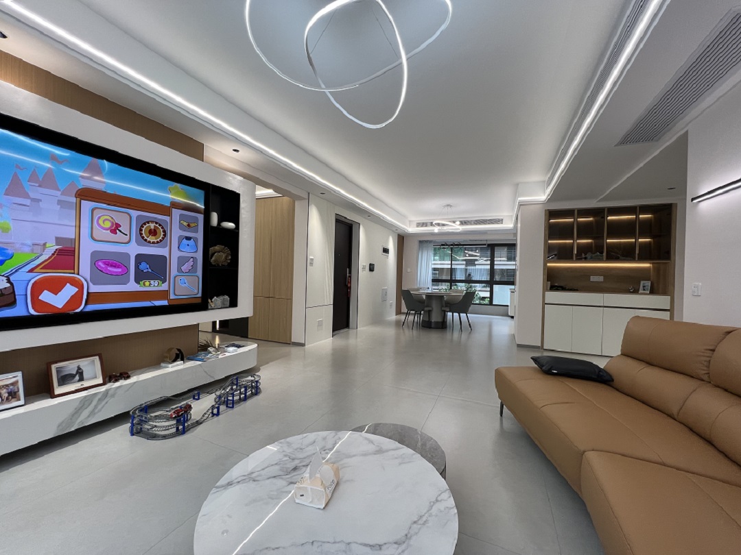 南寧二手房全拆裝修有哪些要注意？-現(xiàn)代簡約-客廳