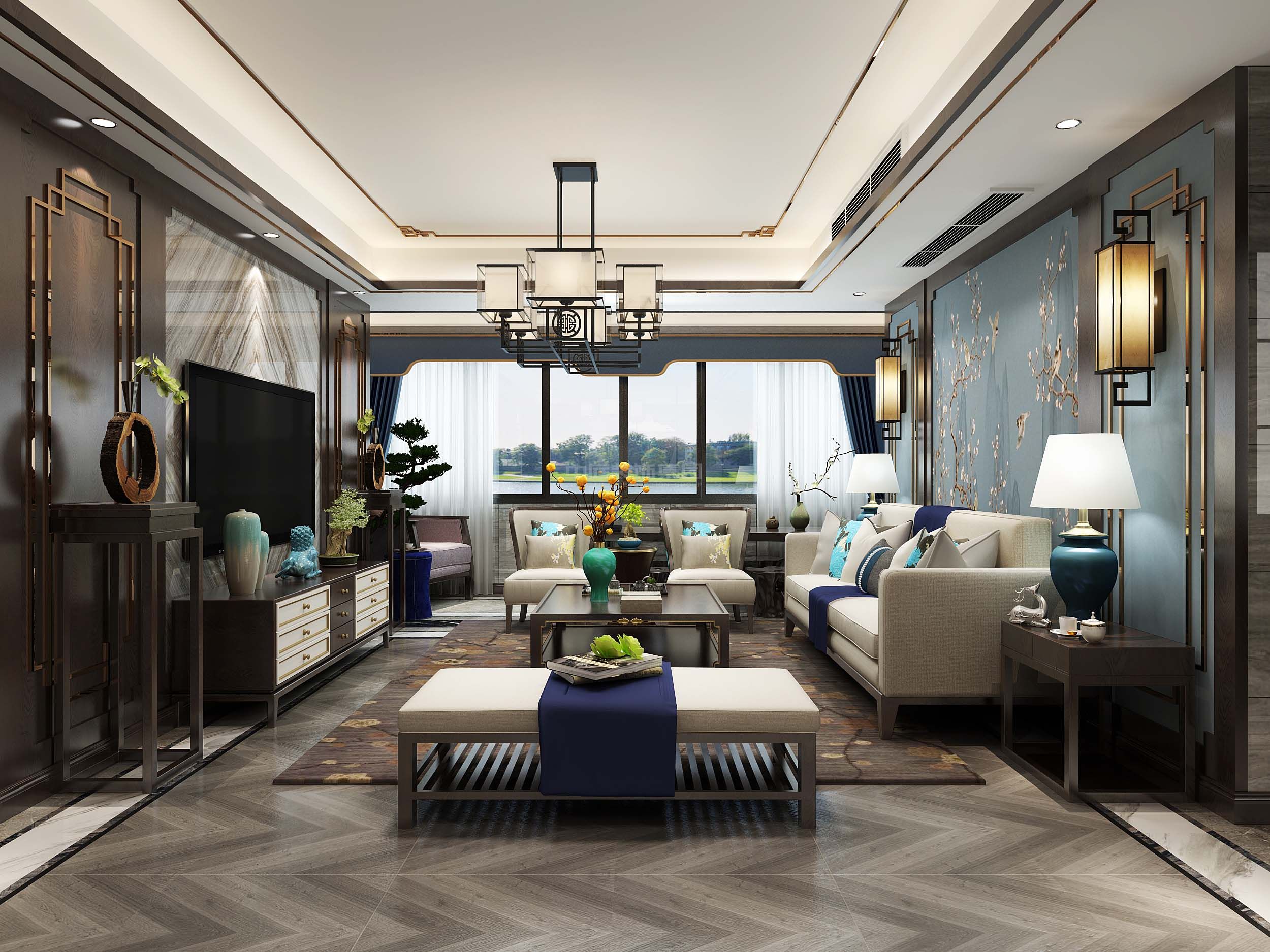 廣匯名都120m&sup2;中式風(fēng)格案例